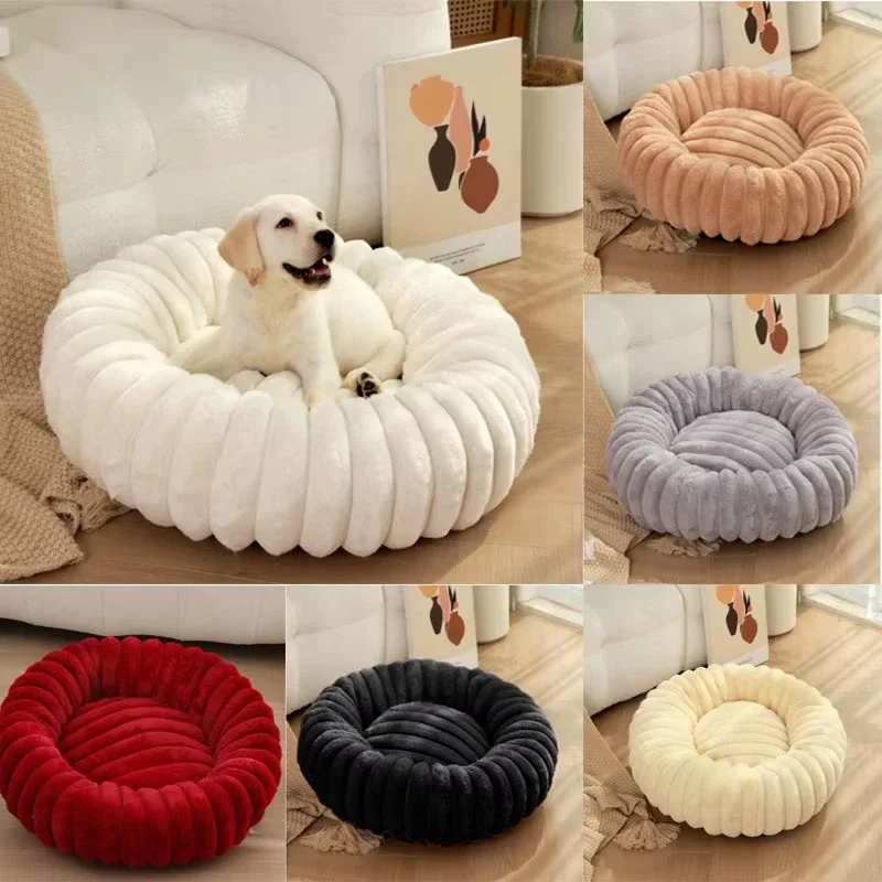 lit douillet pour chien orange, blanc, violet, rose, gris, beige, noir, rouge en M, L, XL