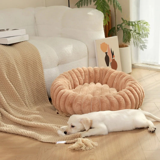 lit douillet pour chien orange en M, L, XL