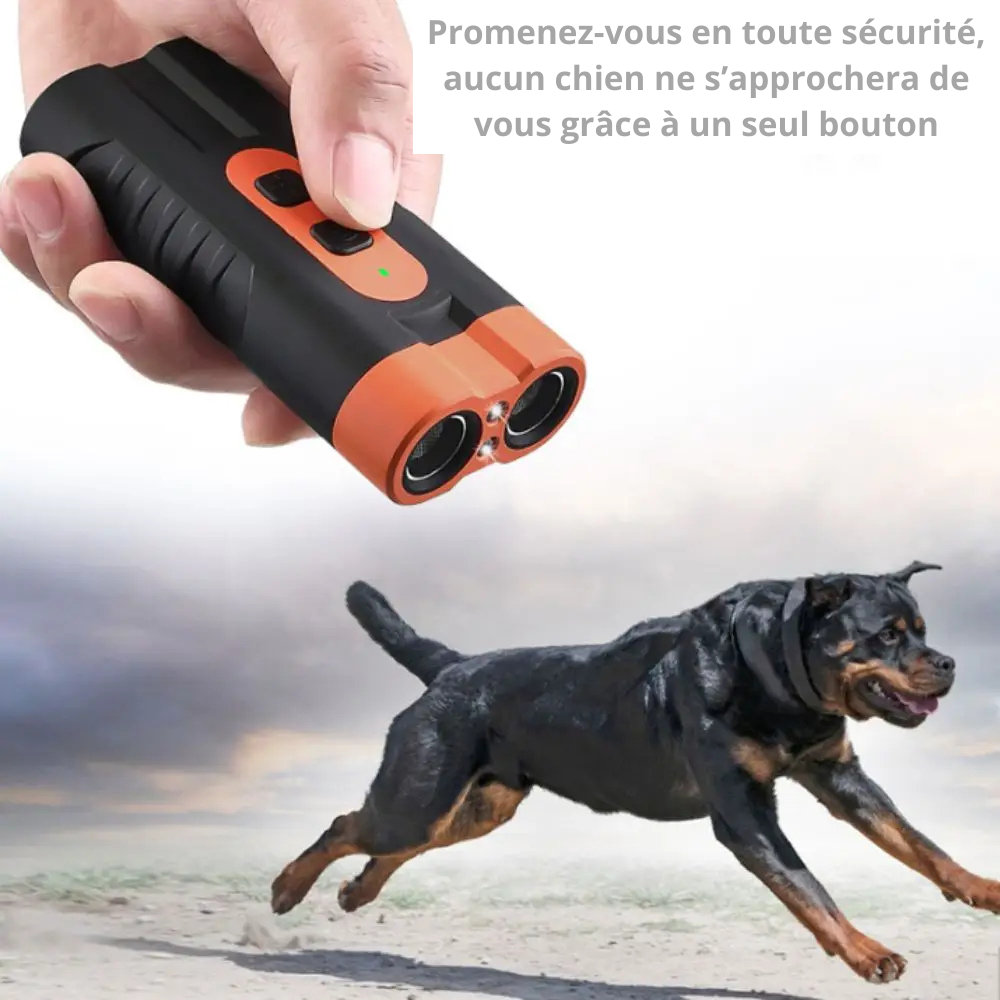 Répulsif Anti-Aboiement Ultrasonique Rechargeable 