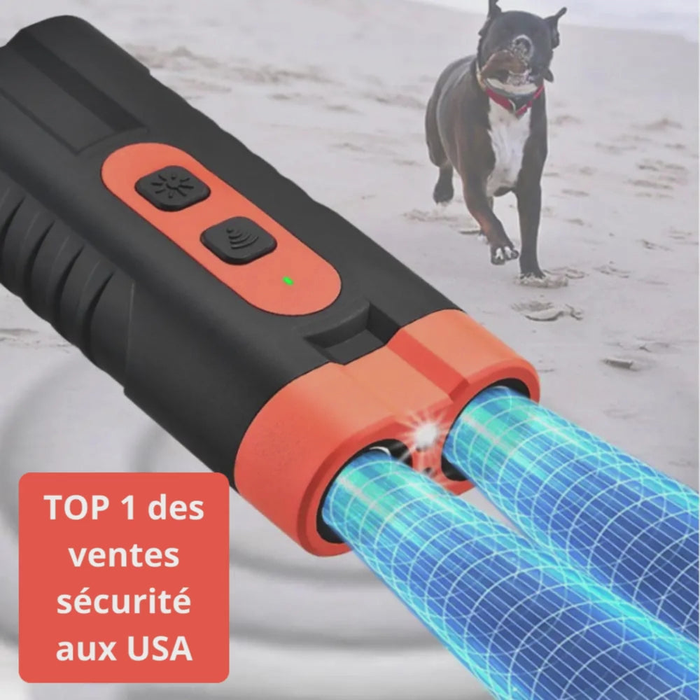Répulsif Anti-Aboiement Ultrasonique Rechargeable efficace à 15 m